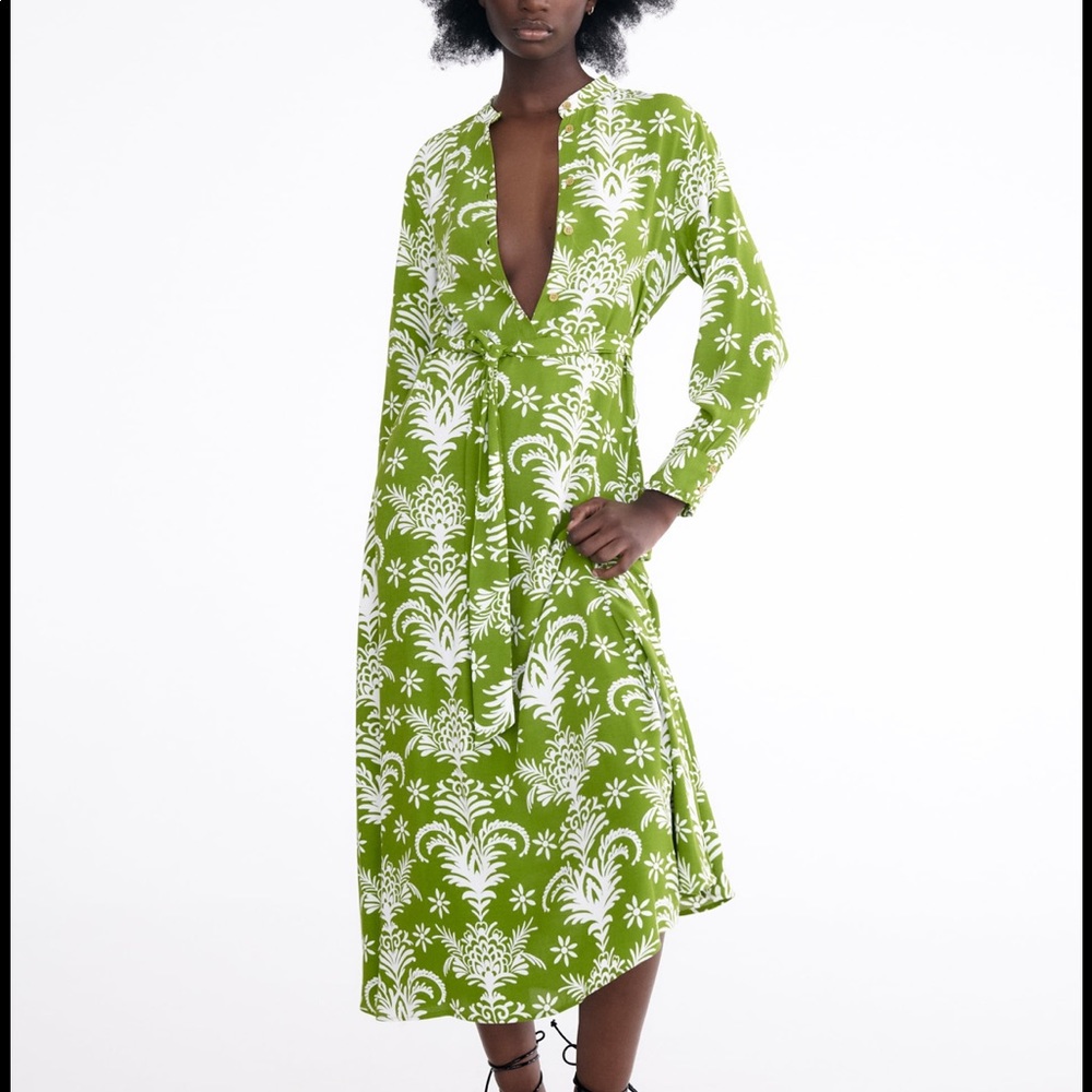 Zara Belted Print Dress (worn once)